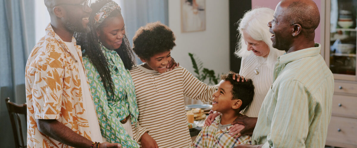 Multiple generations of a family bondng together in a home